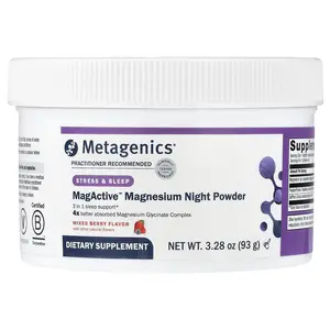 Metagenics MagActive™ Magnesium Night Powder, Mixed Berry, 3.28 oz (93 g)