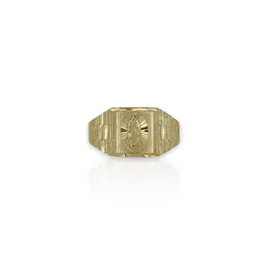 10K Yellow Gold Virgin Mary Guadalupe Ring - real yellow gold ring