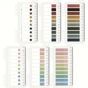 1200 Sheets PET Sticky Index Tabs Morandi Page Markers Writable Removable Book Flags for Books Files Office Supplies