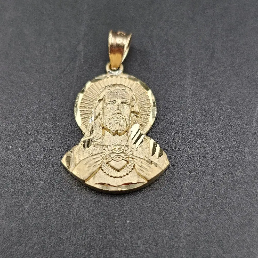 Gold 14k Jesus Pendant for Everyday Wear - Religious Jewelry