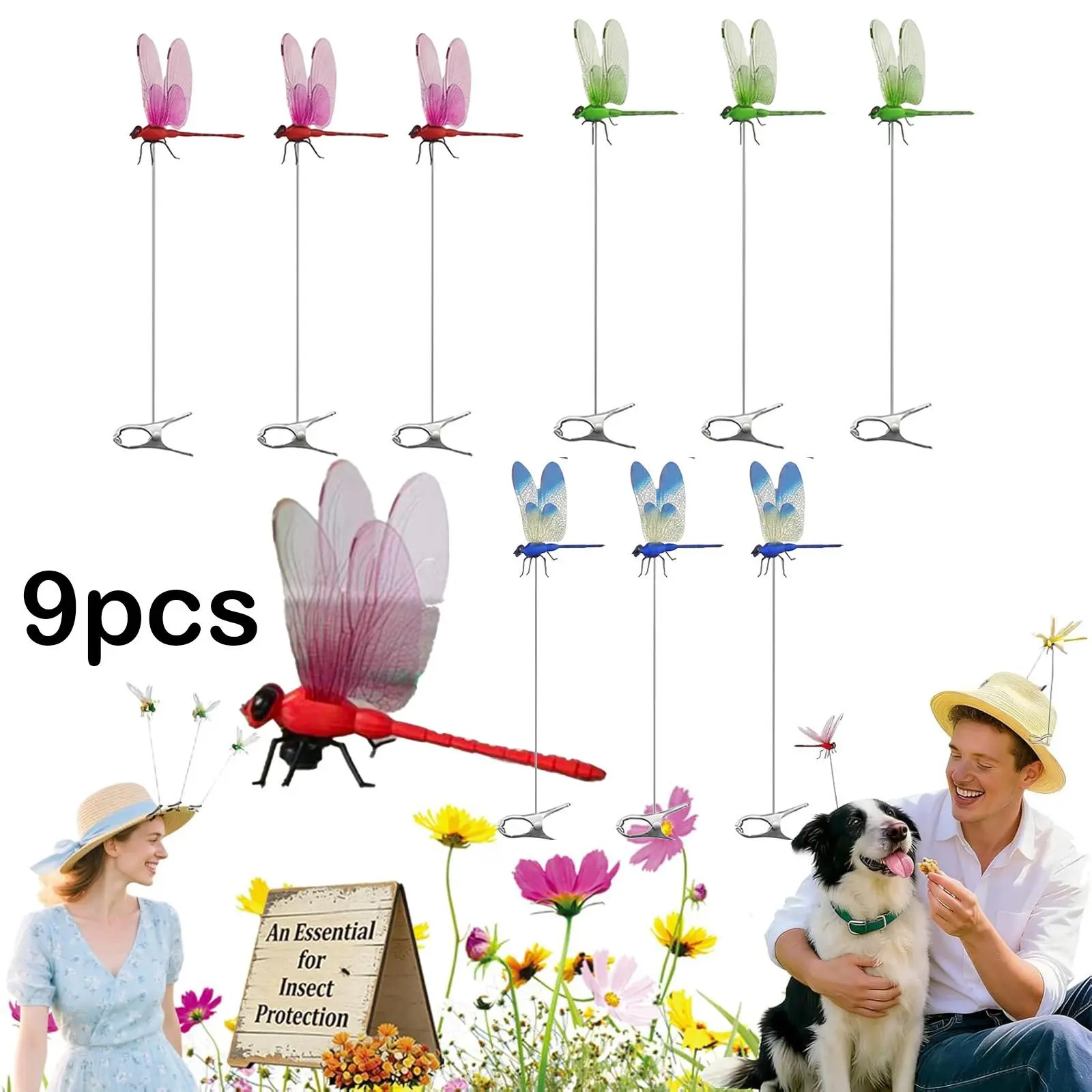 Dragonfly Bug Repellent  Clips |  Deterrent for Camping Patio Garden