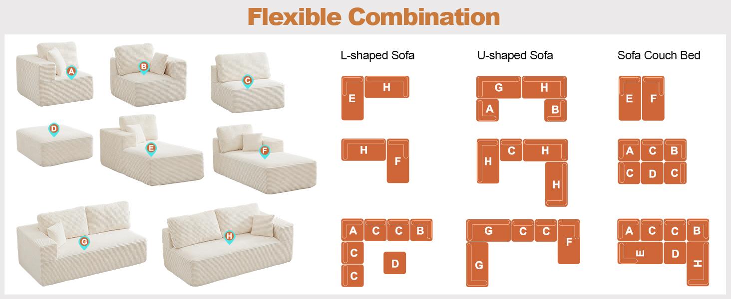 Modular Sectional Cloud Couch for Living Room,Modern Boneless Couche Set with Plush Corduroy,Comfy Floor Sofa with Memory Foam,Stupendous U Shaped Sofa with Chaise,No Assembly Required、shaped sofa Modular Sectional Cloud Couch for Living Room,Modern Boneless Couche Set with Plush Corduroy,Comfy Floor Sofa with Memory Foam,Stupendous U Shaped Sofa with Chaise,No Assembly Required、shaped sofa