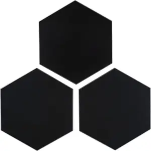 Black Peel and Stick Backsplash Hexagon Tile Self Adhesive Kitchen Backsplash Aluminum Honeycomb Wall Tiles for Bathroom Fireplace 32 Pieces