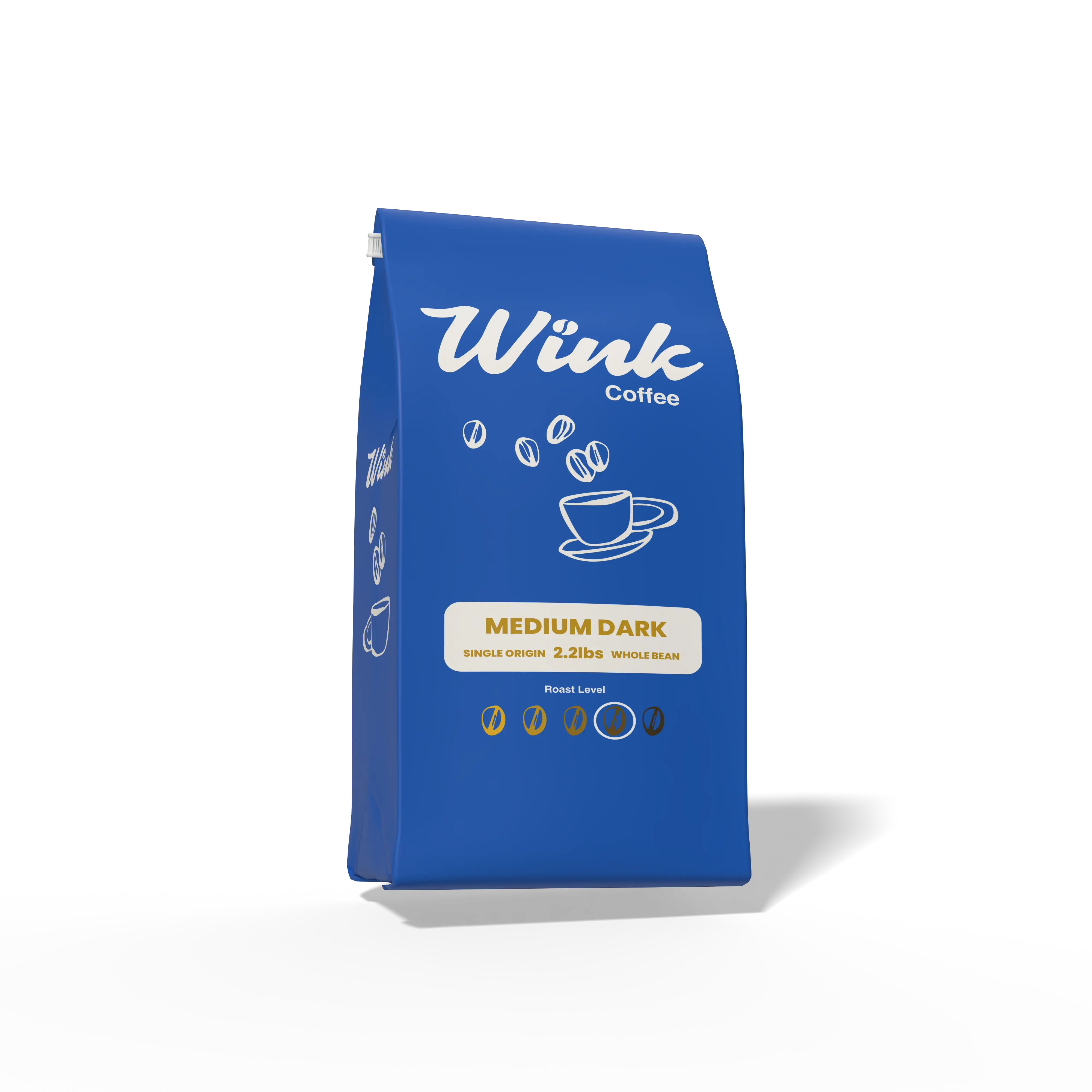 Wink Coffee Cold Brew Reserve Refined Medium Roast Whole Beans 100% Premium Arabica Sustainably Grown Colombian Beans 2.2 lb Bag