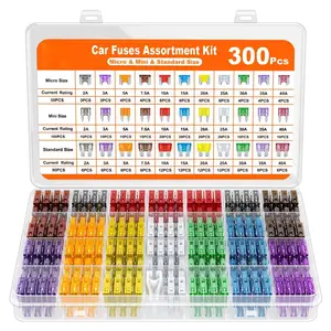 JOREST 300Pcs Automotive Fuse Assortment Kit | 160 Mini + 90 Standard + 50 Micro Blade Fuses | 2A to 40A 11 Specs with Puller | For Car, Truck, RV, Camper, Boat, SUV