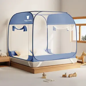 Snooztex Pop-Up Wide Roof Mosquito Net for Bed – Bottom Tie Straps, Easy to Install, Bedroom, Yard, Outdoor Camping, Fits Queen & King Size Beds, Italy Mosquito Net