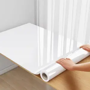 1 Roll White Contact Paper for Cabinets Countertops， Waterproof Peel and Stick Wallpaper for Kitchen Bathroom Living Room Walls Kitchen Cabinets， Vinyl Furniture Stickers Decorative Self-Adhesive Film （Glitter White）Countertop Contact Paper