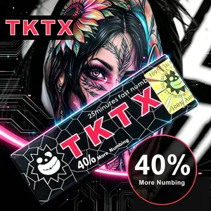 Deep Numbs 40% TKTX-Black Tattoo Cream Maximum Strength 10g Per Tube Professional Painless Soothing Cream 6-8 Hours Local Relief for Tattoo Artists & Enthusiasts