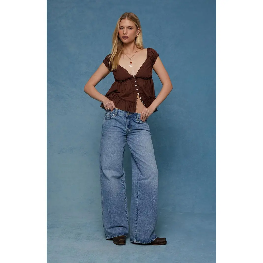 Pacsun Women's Casey Low Rise Baggy Jeans Astrid