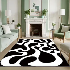 Velvet soft and comfortable patterned printed carpet, Decorative Area Rug, suitable for multiple scenarios, available in various sizes, soft and non-shedding.