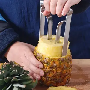 1pc Stainless Steel Pineapple Corer, Pineapple Slicer, and Peeler for Home, Restaurant, and Kitchen Use, Measures 19.99cm × 10.01cm × 3.94