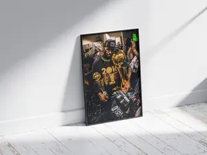 Lebron James championship poster, NBA Cavaliers  wall art print, iconic sports poster