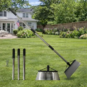 Multifunctional Gardening Shovel, featuring a heavy-duty steel flat-blade head, a 51-inch adjustable handle, and a snow and ice scraper—perfect for weeding, trimming lawn edges, and digging—an essential outdoor tool (blade + handle)