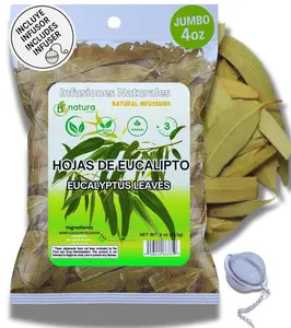 VIRAL Eucalipto Hoja TE (Dried Eucalypt Leaves Dry Herbal Tea) 4oz 113g Vegan, 100% Natural + Tea Strainer Stainless, Infuser Tea Ball for Loose Leaf