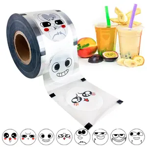 ALDKitchen Cup Sealing Film Black and White Funny Faces | 8 Patterns | Seals 3304 Cups per Roll | 90mm-105mm | Compatible with PP, PET, and Paper Cups