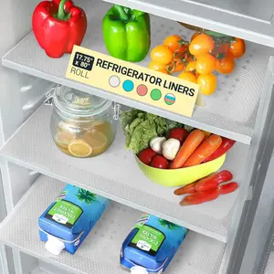 Refrigerator Liners for Shelves by  - Easy to Clean Fridge Liner with Spill Protection Fridge Shelf Liners & Drawer Liner, Nonslip BPA-Free Refrigerator Mats (Clear Roll)