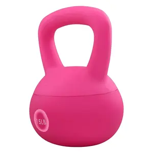 Fitvids Soft Kettlebell Ergonomic Grip, Iron & Sand Filled, 15 Pounds, Pink Fitvids Soft Kettlebell Ergonomic Grip, Iron & Sand Filled, 15 Pounds, Pink