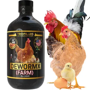 Farmalab Natural Dewormer No Withdraw for Hens Ducks Roosters Turkeys Goose Parakeets Cockatiels Lovebirds Finches Quakers Pigeons Palomas Buchones All Baby Chicks 8oz Poultry Farm