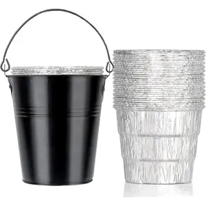 for Oklahoma Rec Tec Louisiana Smoker Pail 20pcs Drip Tray Liners Oil Catcher Container Pellet Grill Accessories