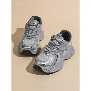 【Size Runs Small, Size Up 1 Size】women's Letter Pattern Lace Up Gym Shoes, Sporty Breathable Comfortable Sneakers, All-match Gym Shoes for Daily Wear, Athletic Sneakers