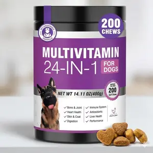 TTLXRL 24-in-1 Complete Wellness Chews for Dogs 200-Count Jar | All-in-One Support for Immunity, Joints, Skin & Coat, & Gut Health