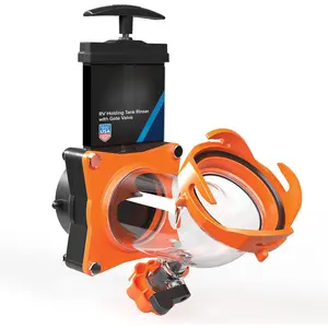 Tank Rinser with Backflow Preventer - RV Accessories for Toilet and Waste Tank Cleaning - Essential Camper Supplies for Odor Control and Sensor Maintenance - (39080)
