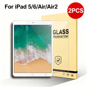 2-Pack Tempered Glass Screen Protector for iPad 6th/5th Gen 2018/2017, iPad Pro 9.7", iPad Air 2/1, Crystal Clear, Scratch-Resistant, Easy Install, Tablet Protector