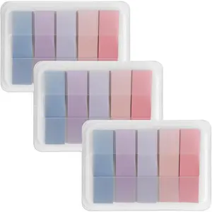 - 300 count - Transparent Sticky Notes Tabs with Case - 5 Light Pastel Colors - 3 Cases - 1.8" x 0.4" - 60 count - Pop Up Index Tabs - Book Flags for Annotating - Book Sticky Tabs