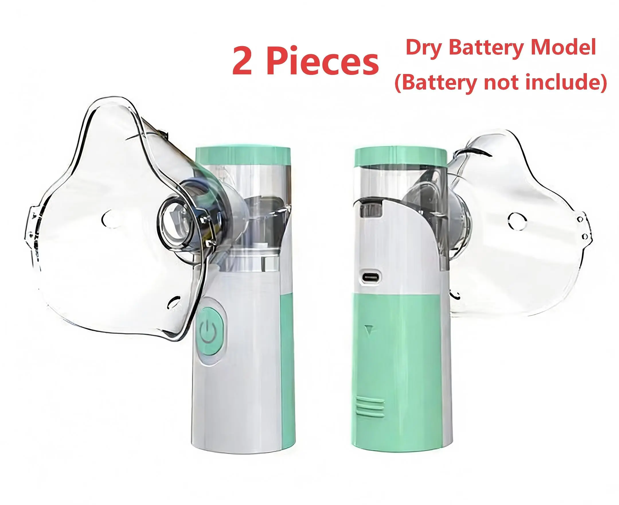 Unisex 2-Pieces Self-Cleaning Facial Steamer, Portable Dual Mist Modes, Dry Battery & USB Powered, Daily Skin Humidifier for Home Travel Skincare, Two Pieces