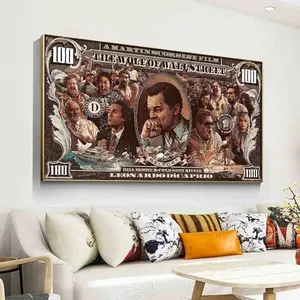 Graffiti Street Money Art 100 Dollar Posters, Wolf Of Wall Street Pop Art