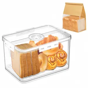 Arthink Stackable Bread Storage Container with Time Recording Lid Airtight Bread Box for Homemade Bread Pastries Countertop Organizer Mid Year Sale Deals For You