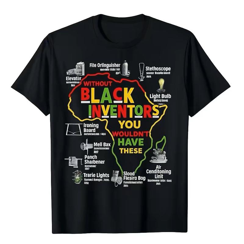 Black inventions T-shirt.