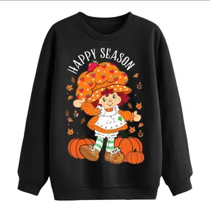 Strawberry Shortcake Fall Sweatshirt, Pumpkin Patch Crewneck, Happy Season Halloween Shirt, Retro Autumn Girl Shirt, Cute Cozy Gift for Her