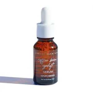 [Pretty Farm Girl] Coffee Bean Eye Lift Serum - Brighten & Depuff Naturally - 15ml - Gentle Lightweight Argan Formula for Radiant Skin