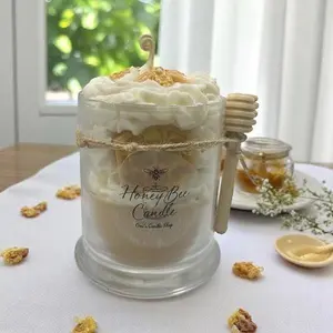 Honey Bee Candle - Unique Decorative Candle with Honey and Beeswax Natural Scent for Home Decor and Ornaments Freshener