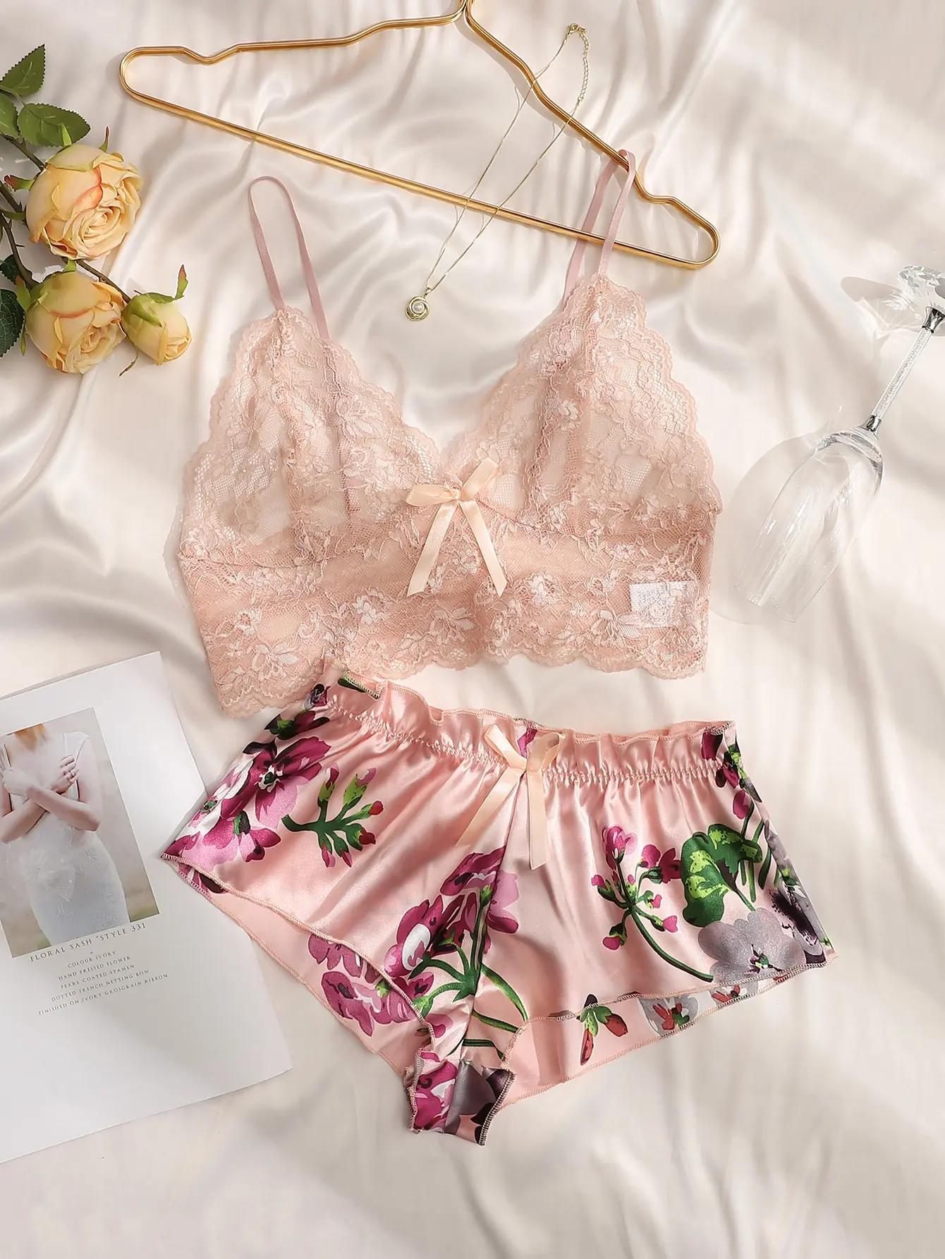 Lace Bra With Shorts, Lingerie