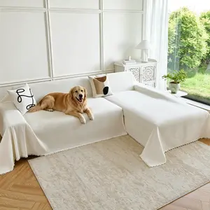 L-Shaped Sectional Couch Cover for Sofa,100% Waterproof Anti-Scratch Non-Slip Sofa Protector for Dogs Cats,Pet-friendly Machine Washable Soft Furniture Slipcover for Living Room