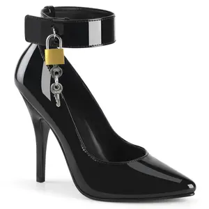 Women's 5-in Heeled Platform Shoe - SEDUCE-432 Black Patent High Heels, Elegant Stylish Fashion Footwear