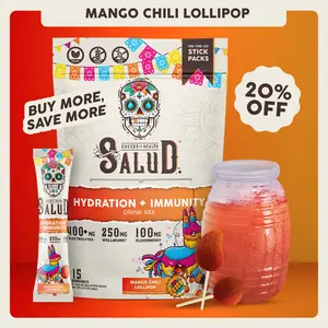 Salud 2-in-1 [Hydration + Immunity] Electrolytes, Immune Support, Dairy & Soy Free - 400mg Electrolytes, 250mg Wellmune, 100mg Elderberry - Healthcare, Vitamin (15 Servings)