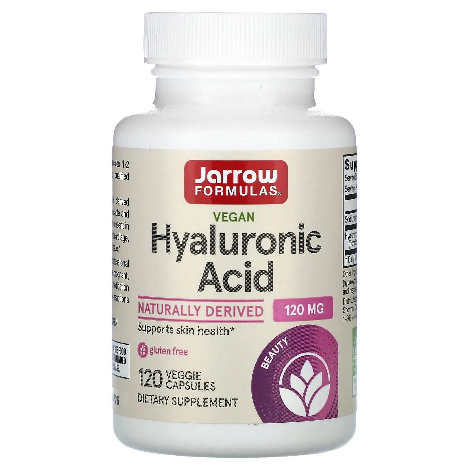 Jarrow Formulas Hyaluronic Acid, 120 Veggie Capsules
