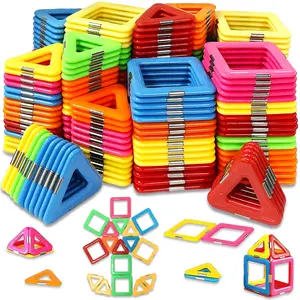 Magnetic Blocks Tough Tiles STEM Toys for 3+ Year Old Boys and Girls Learning by Playing Games for Toddlers Kids, Magnetic Tiles Stacking, Compatible with Major Brands Building Blocks - Starter Set