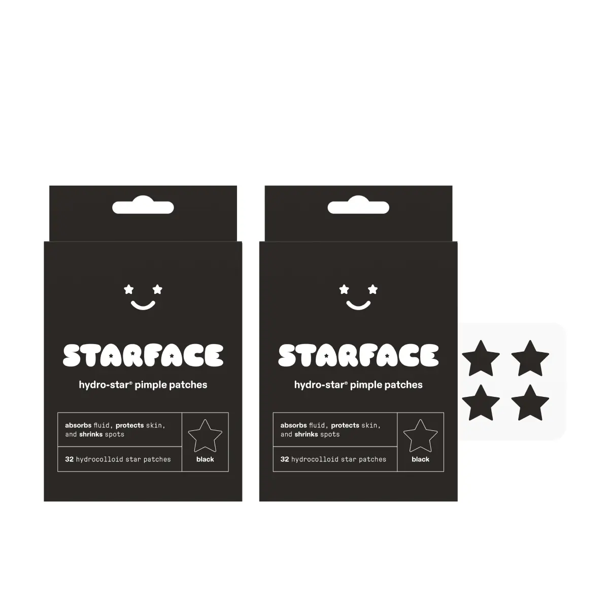 Starface Hydro-Star Black Pimple Patch 2-Pack Refill, 64ct
