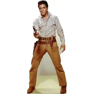 212 MAIN Life-Size Cardboard Stand-Up - Advanced Graphics Elvis Gunfighter, Talking Wall Accent, Home Decorations Supplies, Home Decor