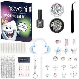 style Novani DIY Tooth Gem Kit Creative Crafting Set for Personalized Dental Accessories with Clear Instructions and All Necessary Components Plastic Oral  gems teeth jewelry starter kit grillz Christmas Giftbox new gift