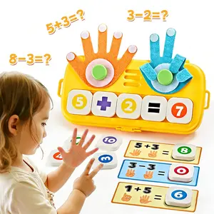 Finger Counting Math Toy with Number Blocks, Math Manipulatives for Kids 3-5, Educational Toys School Supplies, Birthday Gifts for Boys Girls, Math Learning Tools