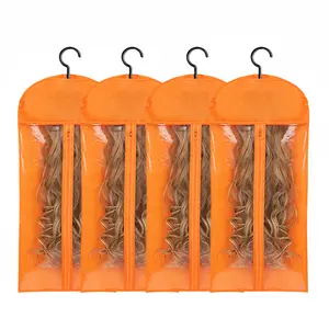 4/6Pcs Wig Storage Bags with Hanger Hair Extension Wig Storage Hanger Bags for Multiple Wigs With Organizer Dust-Proof Home Travel Closet Wigs & Accessories Tool Dustproof Cover, Pvc