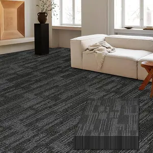 Petgrow Carpet Tiles 24 inch x 24 inch Squares Indoor/Outdoor 0.25" Pile Height Loop Pile, Non Slip Easy DIY Installation Seamless Floor Tiles Rug for Bedroom Living Room Office etc, (18 Tiles) (72 sqft/Box)