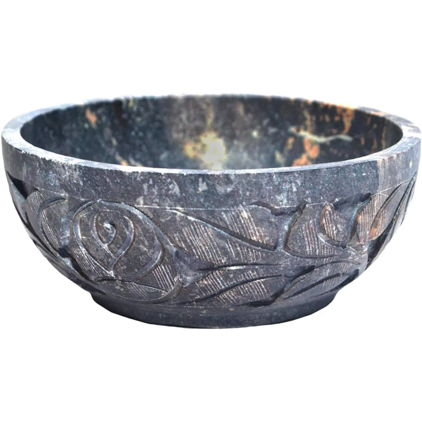 Soapstone Scrying and Smudge Bowl (Scrying - Bowls & Mirrors) (4 Inch) From India