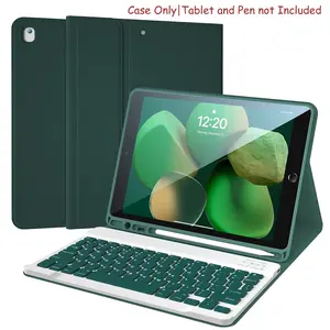 Keyboard Case for 10.2 inch Slim Smart Case iPad 9th Generation Case with Keyboard, Integrated Pencil Holder Folio Stand Cover Detachable Wireless Keyboard for iPad Keyboard Case 9th/8th/7th and iPad Pro 10.5" Tablet Keyboard