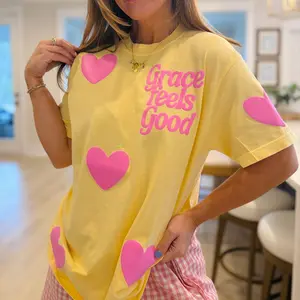 PUFF 'Grace Feels Good' Heart Pop T-Shirt